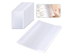 2026 10 Capas para Libro A4 Transparentes, Plásticas Gruesas Ajustables Reutilizables para Cadernos e Livros