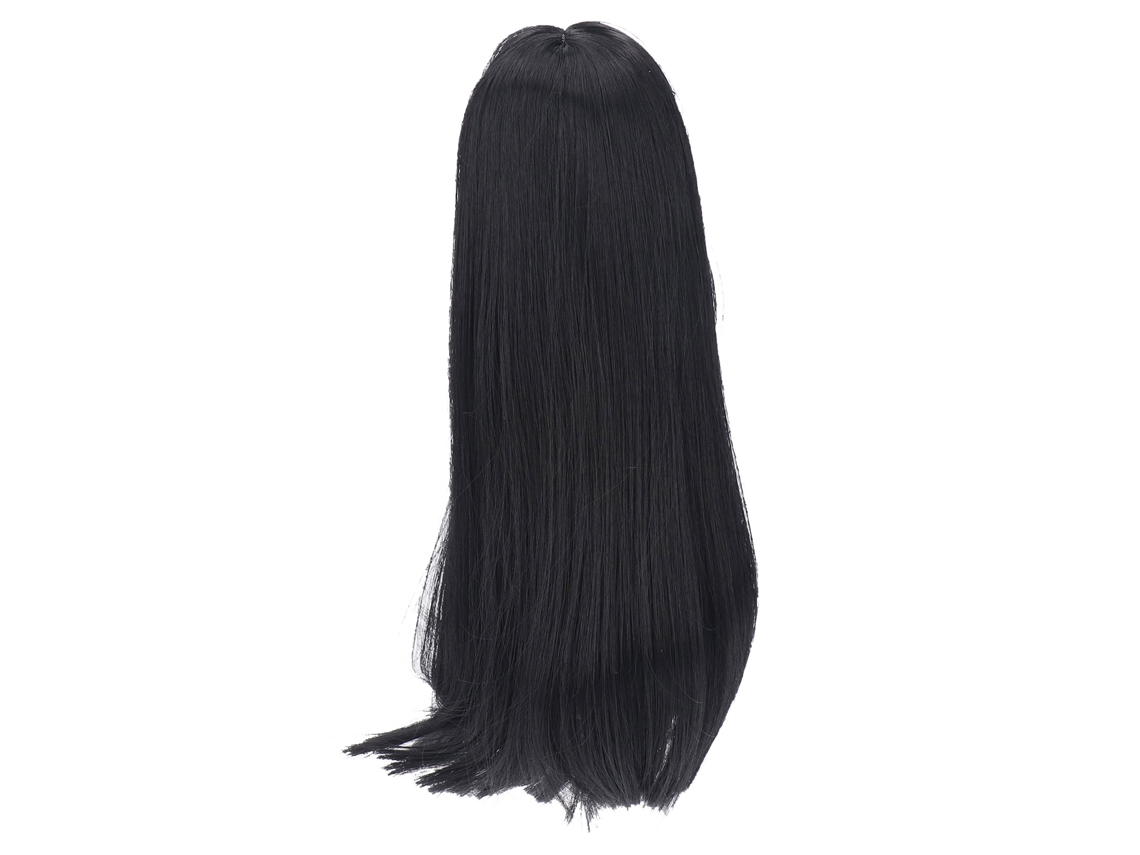 Peruca de Boneca 1/3 Resistente Ao Calor Fio de Fibra Cabelo Reto Diy Preto 8 9 Polegadas