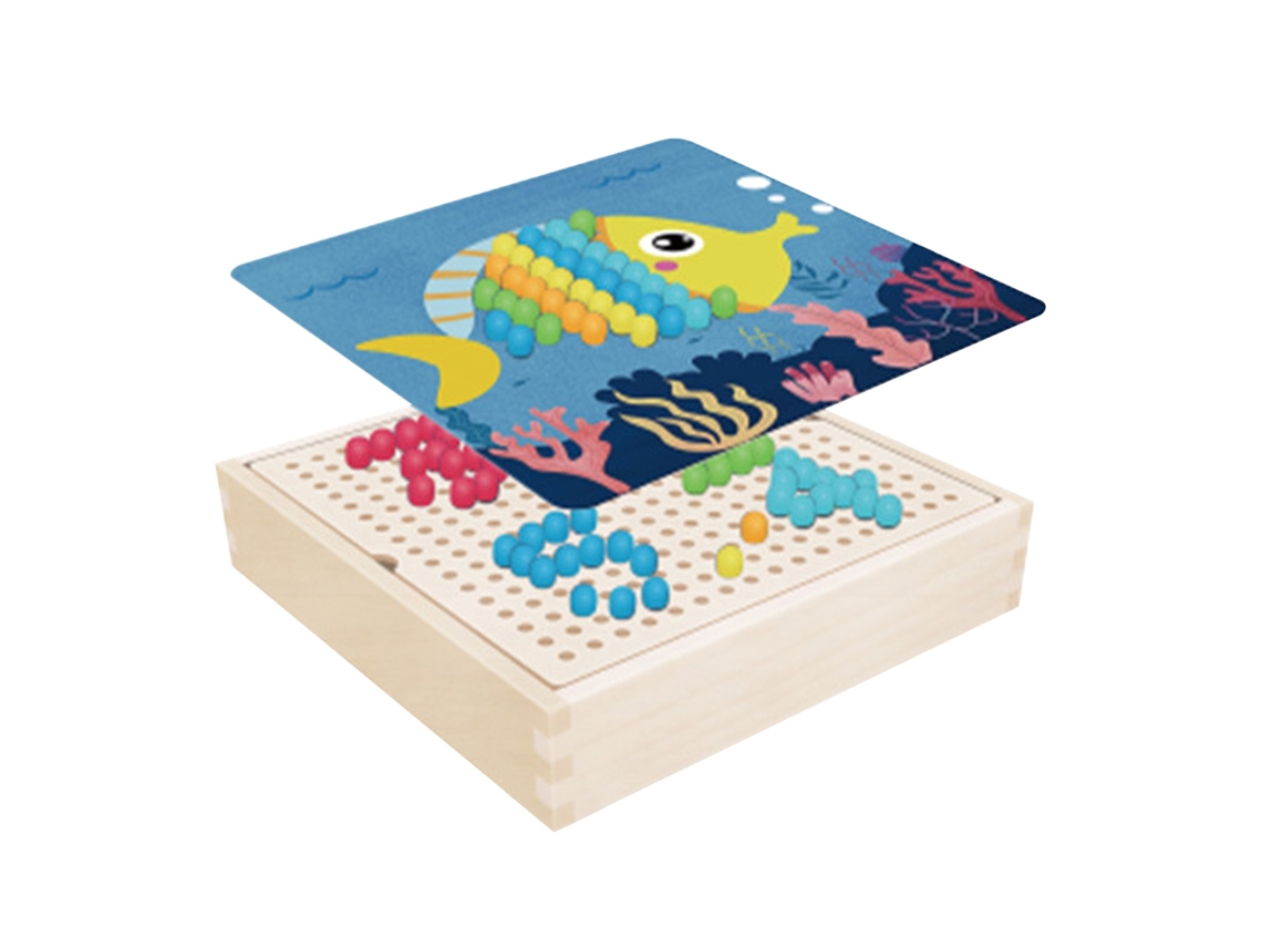 Ats brinquedo de Madeira com Cogumelos para Crianças, Jogo Educatsivo de Tabuleiro de Cogumelos Coloridos para Cultivar a Imaginação