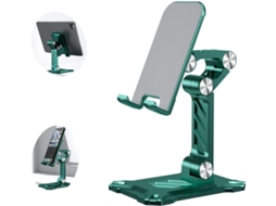 Suporte de mesa para celular, dobrável, com ajuste de ângulo e altura, verde AQUAFORGE