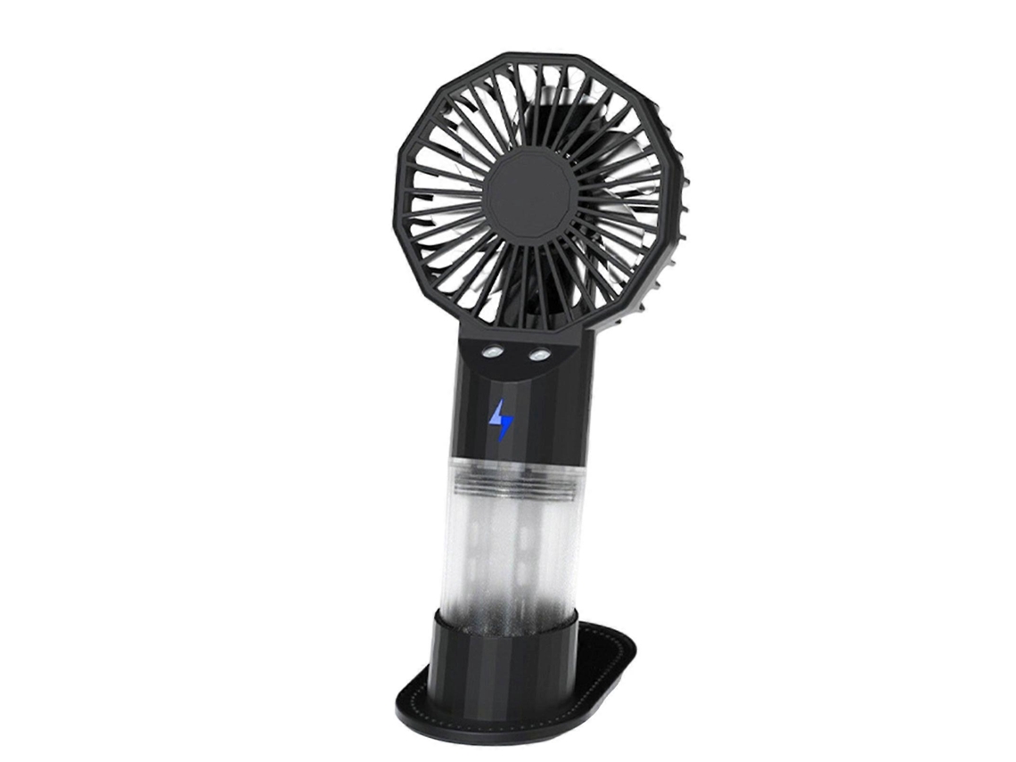 Ventilador Portátil, Pequeno, Para Resfriamento, Para Uso Externo, 1200mah, De Mesa, Com Textura Plástica, Preto