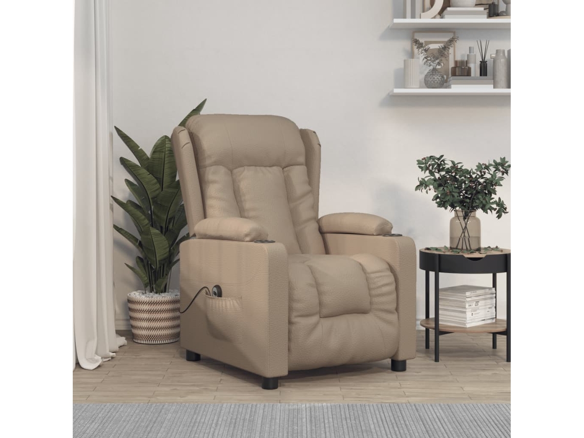 Electric Recliner Chair, Electric Recliner Chairs Vidaxl Marrom Couro Artificial