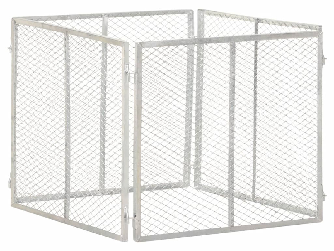 vidaXL Compostor de jardim 85x85x70 cm ferro galvanizado