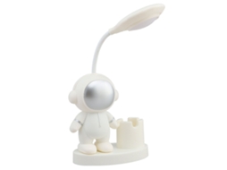 2026 lâmpada de Escritório Dobrável Versátil com Design de Astronauta, Luz Suave Usb, para Quarto, Escritório, Branco