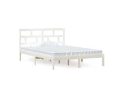 Bed Frame, Bed Frames Vidaxl Branco Madeira De Pinho (140 X 200 Cm)