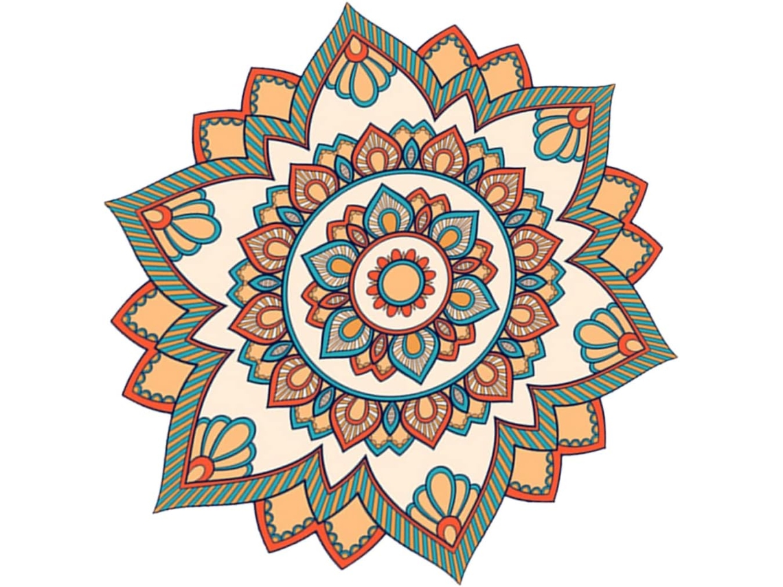 Mandala Em Pvc Autoadesivo Removível, Adesivo Decorativo De Parede, Arte Elegante Para Sala De Estar E Quarto. Mandala Em Pvc Autoadesi Gokoco