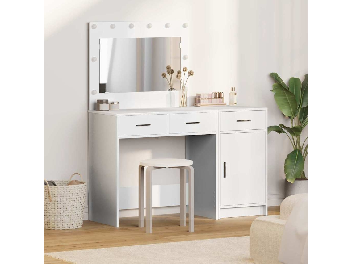 Vidaxl Mesa De Vestir 2 Unid. Branco 40 X 41 X 75 Cm