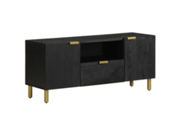 Tv Cabinet, Tv Cabinets Vidaxl Preto Madeira Processada