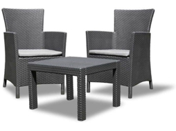 Mobiliário de Jardim ALLIBERT Rosario (2 lugares - Cinzento - 62x60x89cm)