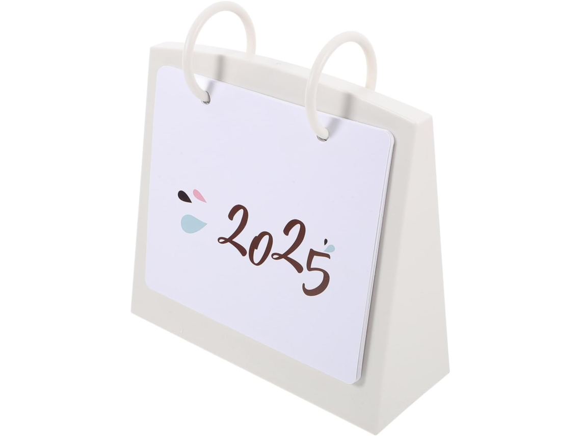 Calendário De Mesa Com Suporte, Portátil Para Casa E Escritório, De Páginas Dobráveis, Item Decorativo Prático