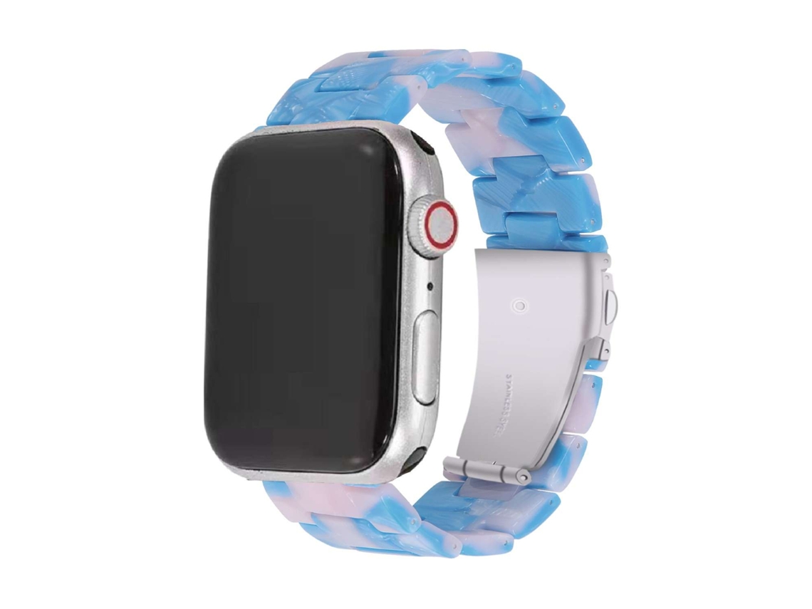 Bracelete Resina Luxury Aqua Apple Watch Series 6 40Mm