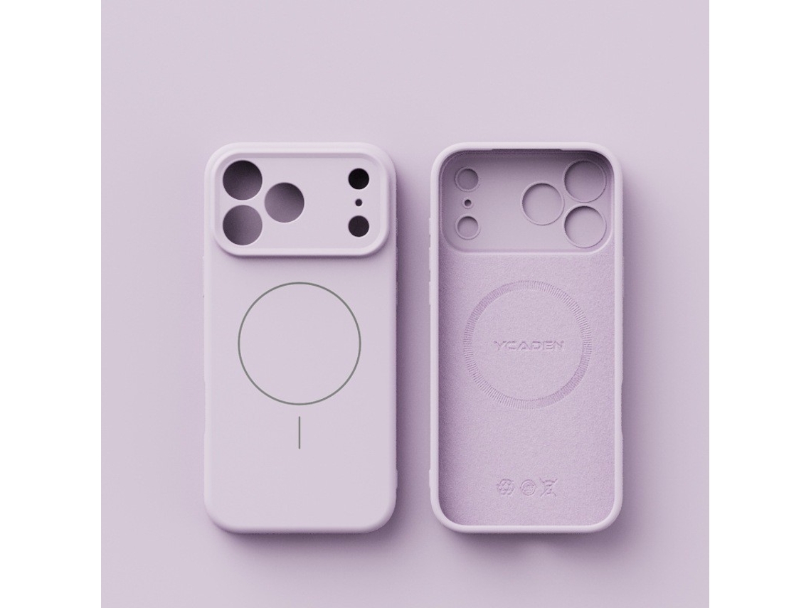 Capa De Silicone Líquido Compatível Com Iphone 17 Pro, Capa Magnética Magsafe Completa Da Apple (roxa)