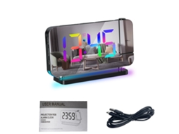 Relógio Projetor 7 Rgb Com Carregador Usb E Função Snooze