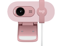 Webcam LOGITECH Brio 100 Rosa (Full HD - 1080p - Microfone Incorporado)