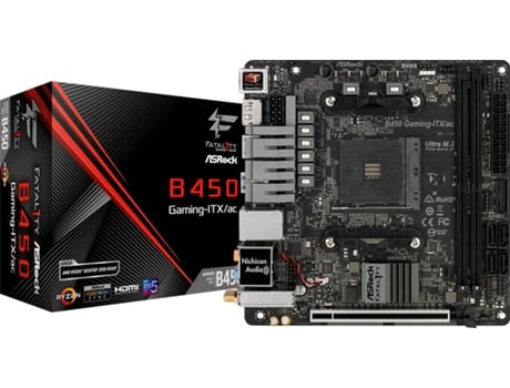 Motherboard ASROCK Fatal1ty B450 Gaming-ITX/ac (Socket AM4 - AMD B450 - Mini ITX)