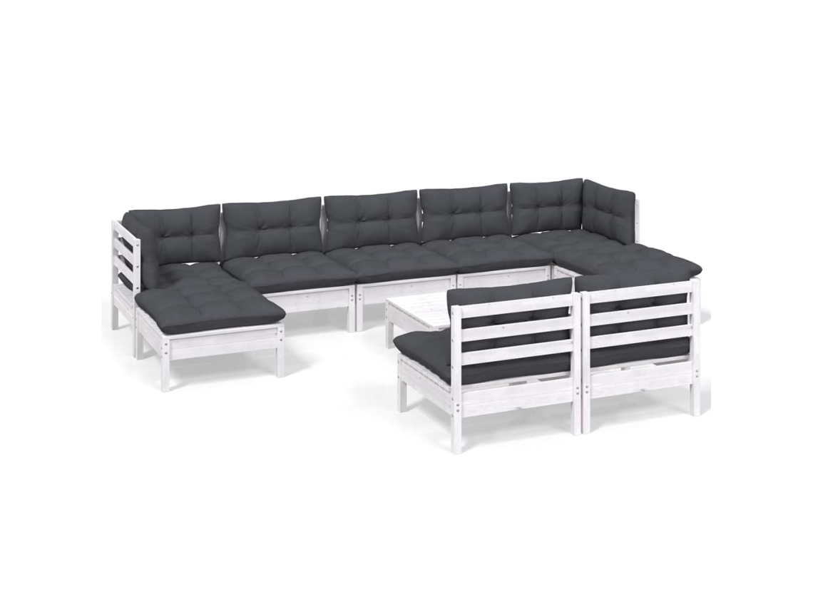 Garden Lounge Set, Garden Lounge Sets Vidaxl Branco Madeira De Pinho (n/a)
