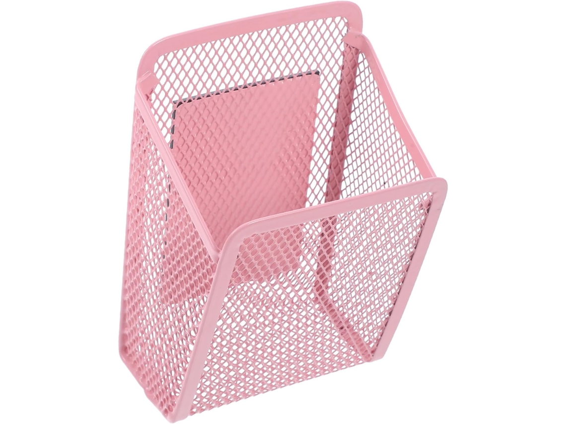 Porta lápis Multifuncional Magnético com Compartimentos para Quadro Branco, Cor Rosa Ferro, Organizador de Can