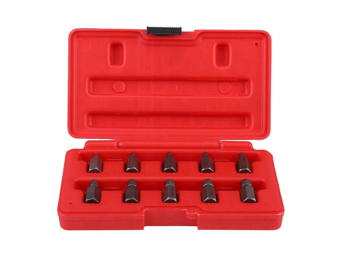 Conjunto De 10 Extraidores De Parafusos Para Remover Parafusos Oxidados E Danificados, Extraidores De Pinos De 3.2-10.3mm