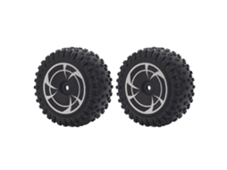 Rodas traseiras para carro RC, pneus de borracha, cubo de plástico, peças de reposição e acessórios 144016-2989