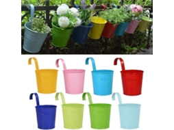 Suporte de parede para 8 vasos de ferro/metal, decorativo, desmontável