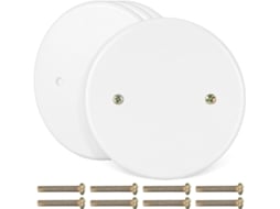 Placas De Acabamento Redondas De Plástico De 11 Cm, Pacote Com 4 Unidades, Para Tampas De Tomadas.