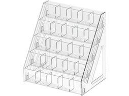 Organizador de Mesa Multifuncional em Acrílico para Marcadores de Texto, Lápis, SFUSHOS