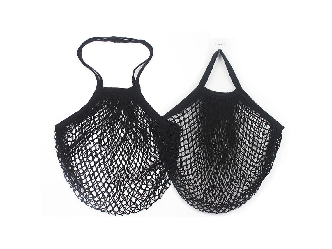 Sacolas de Compras St Mesh, Leves, Pretas BRILVIBERA
