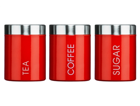 Chá, Café e Açúcar Latas Vermelhas PREMIER HOUSEWARES