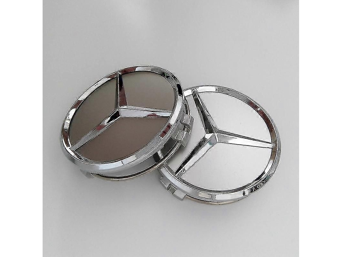 centros de Roda Mercedes Benz Prata 75mm Aro Original Classe a B C e S G V Gl Gls Sl S/MARCA