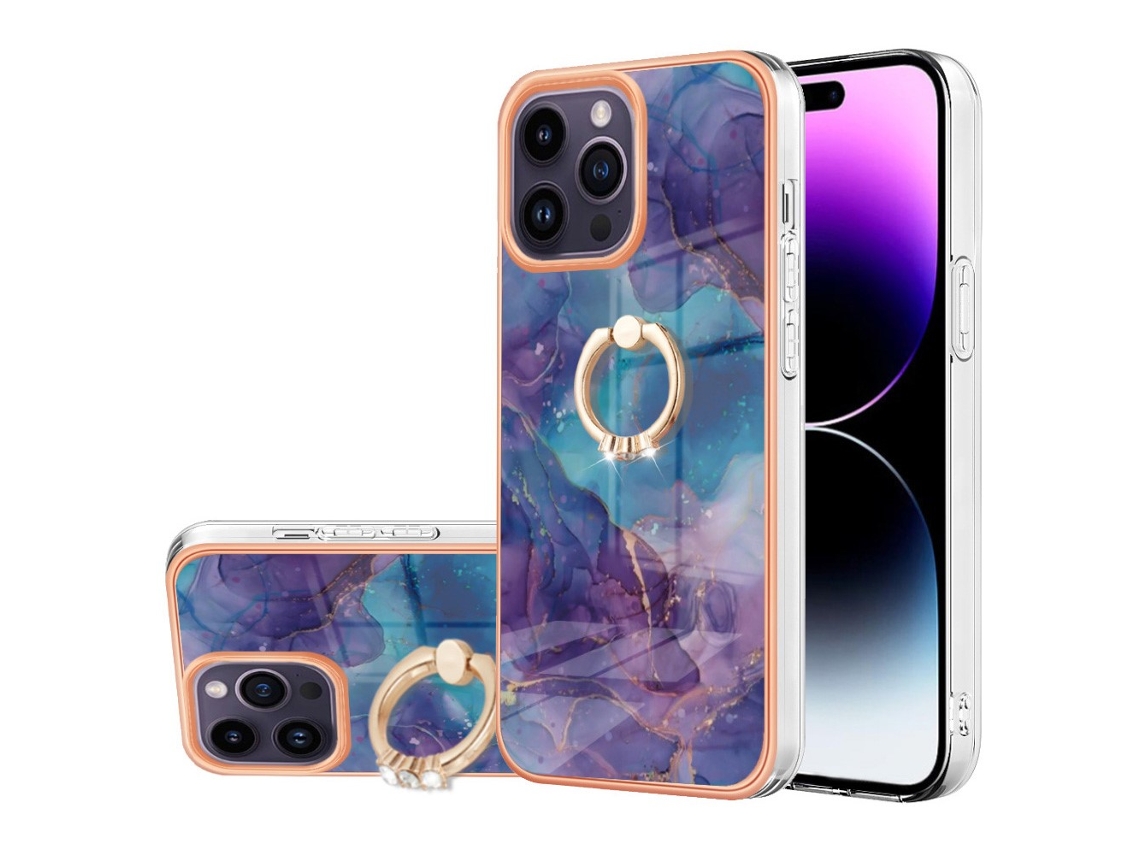 Suporte Casa Imd Padrão Para Iphone 15 Pro Max Pele Sintética Multicor