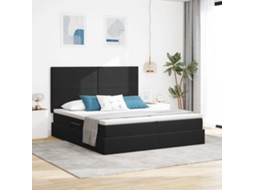 Vidaxl Cama Com Armazenamento Com Cabeceira Preto 180 X 200 Cm Veludo