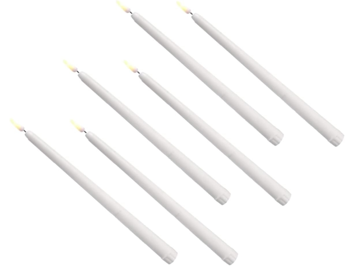 Luzes De Led Em Formato De Vela Para O Halloween, Conjunto De 6 Peças, Luzes Decorativas Para Postes.