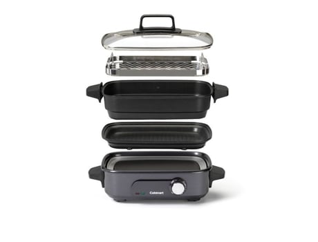 Multicuiseur Cuisinart Grmc3e 1400 Watts Aço Inoxidável Temperatura Ajustável 90 220°c