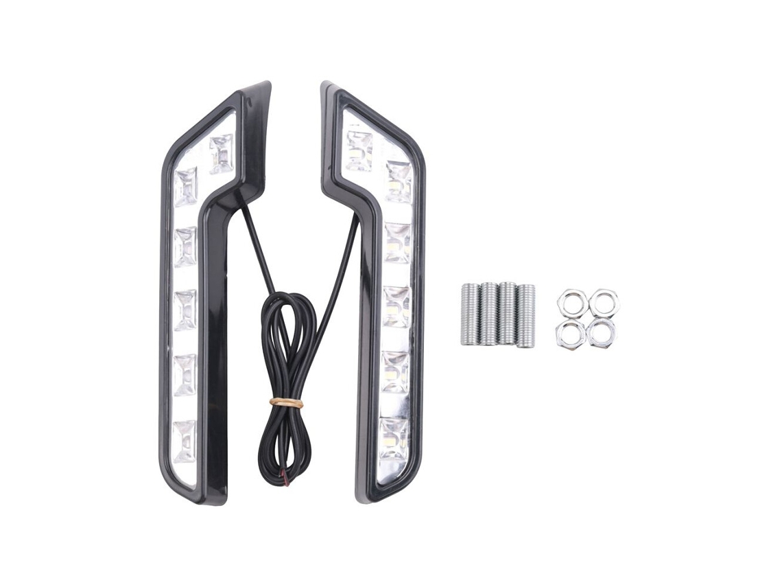 2x Luzes de Condução Diurna Led Super Brilhantes (12v) À Prova de Água, Estilo Automóvel (drl)