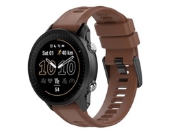 Bracelete para Garmin Approach S60 22Mm Faixa de Relógio de Silicone de Cor Sólida Cor Café VENISYMLIS