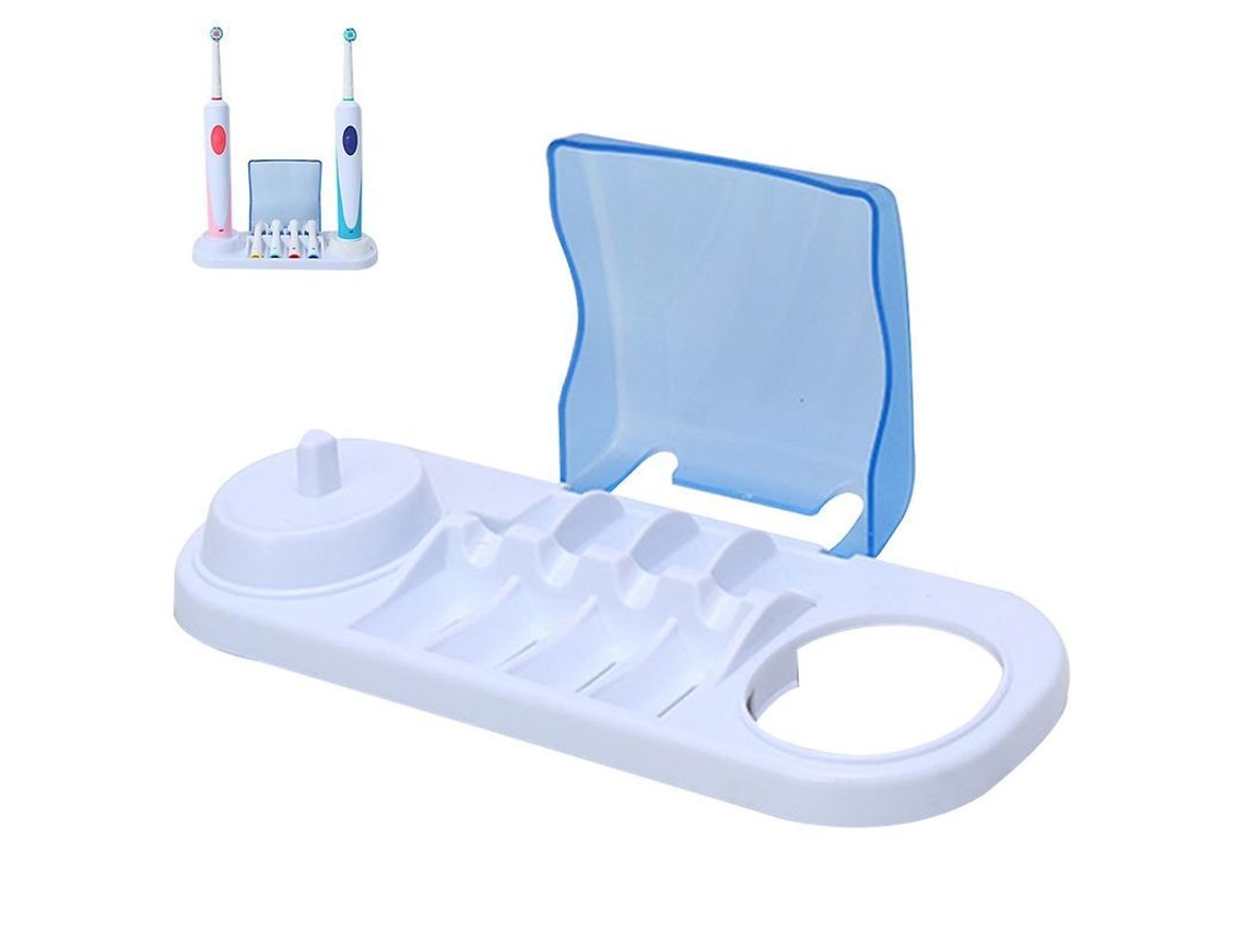 Suporte Duplo Para Escova Elétrica Com Armazenamento De Cabeças Compatível Com Base De Carregamento Oralb