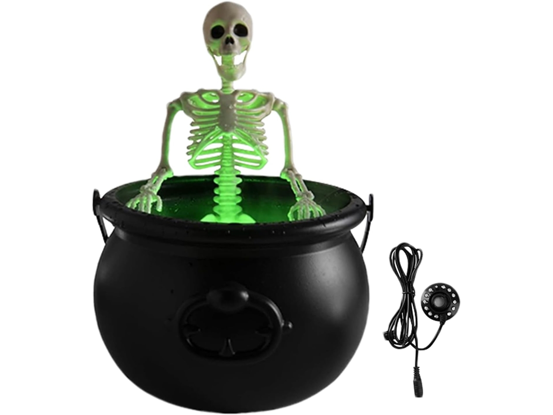 Decoração Genérica de Caldeirão de Esqueleto para o Halloween Decorações com Dobras de Barbante, Estátuas CHABERLU