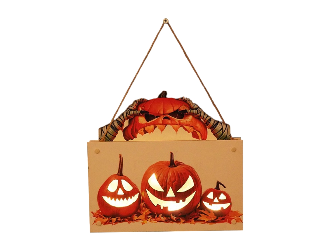 Laxiscreed Sinal De Abóbora Para Halloween, Decoração, Iluminação E Parede Para Interior E Exterior