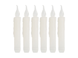 Conjunto de 6 Velas Cônicas de Led Sem Fumaça CHABERLU