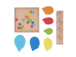 Mali brinquedo de Trilho de Bolas de Mármore Educativo Interativo em Madeira para Crianças Toddlers