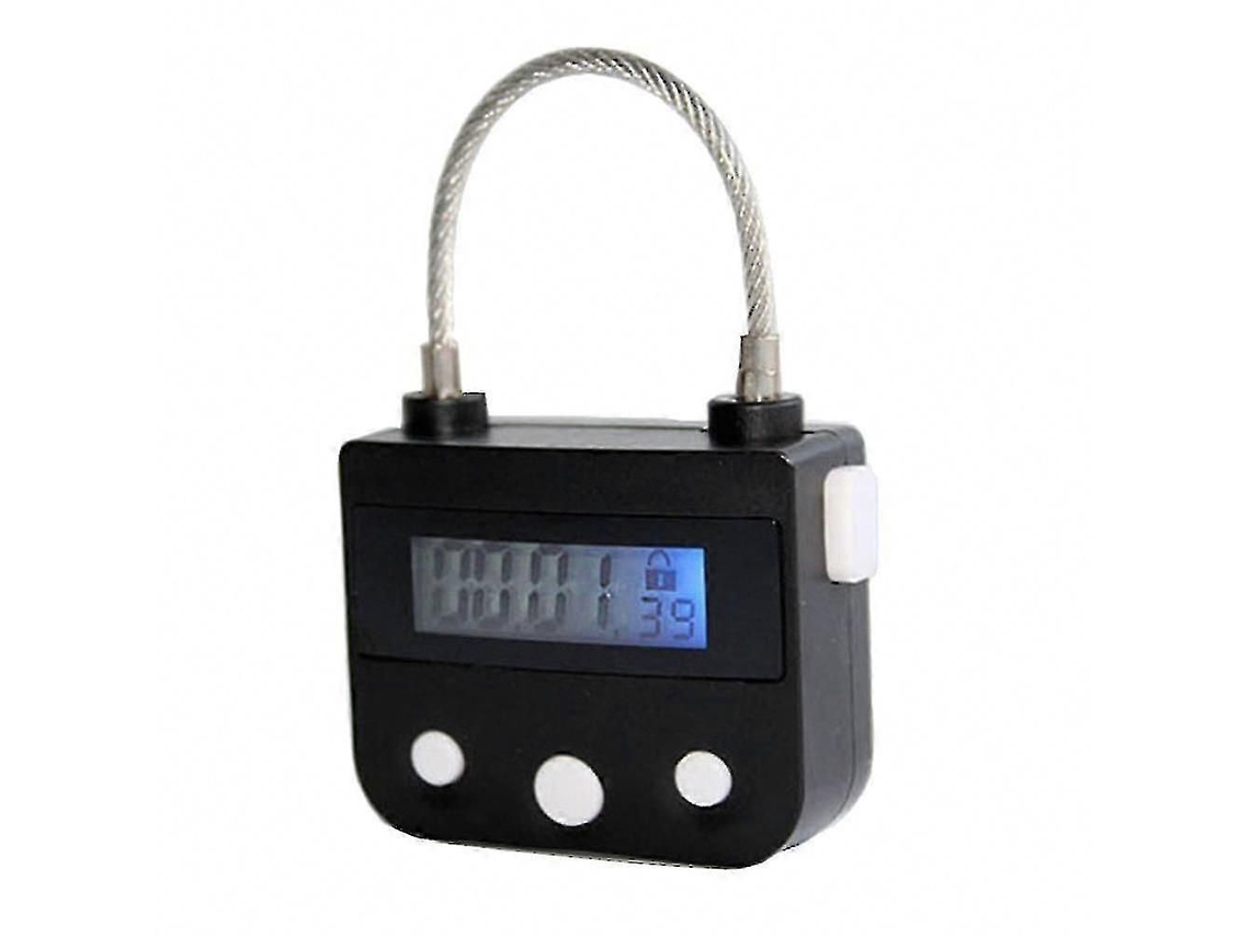 Cadeado Eletrônico Com Timer, Tela Lcd, Recarregável Via Usb, Multifuncional