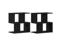 Conjunto de Armários de Cabeceira Carvalho Preto 50x30x51,5 cm MAISON EXCLUSIVE