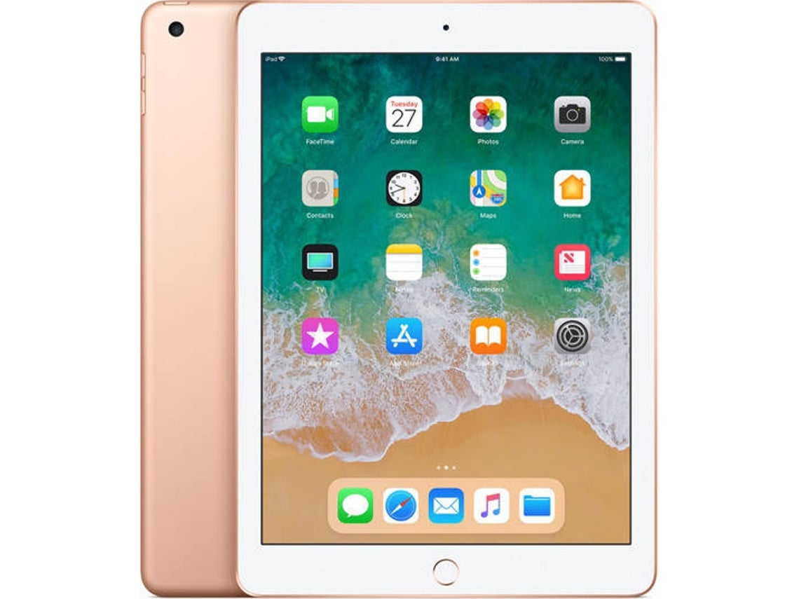 iPad APPLE (9.7'' - 128 GB - Wi-Fi+Cellular - Dourado)