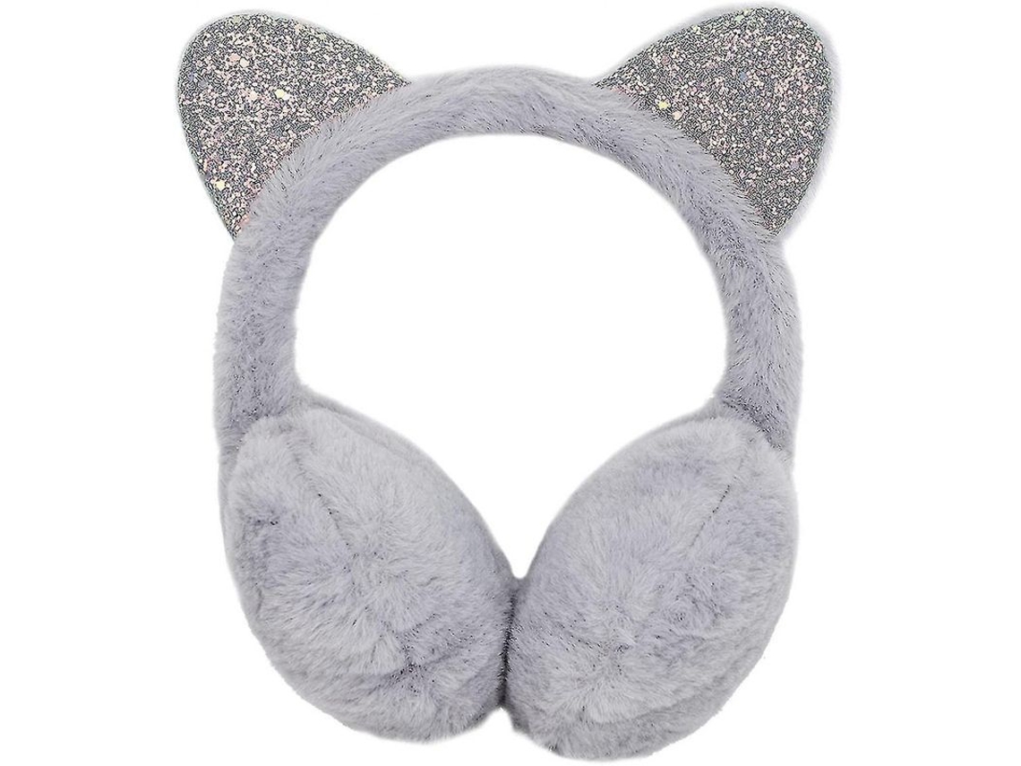 Fones de ouvido ajustáveis de inverno 2026 com pele sintética e design de animais fofos para crianças, proteção contra o frio.
