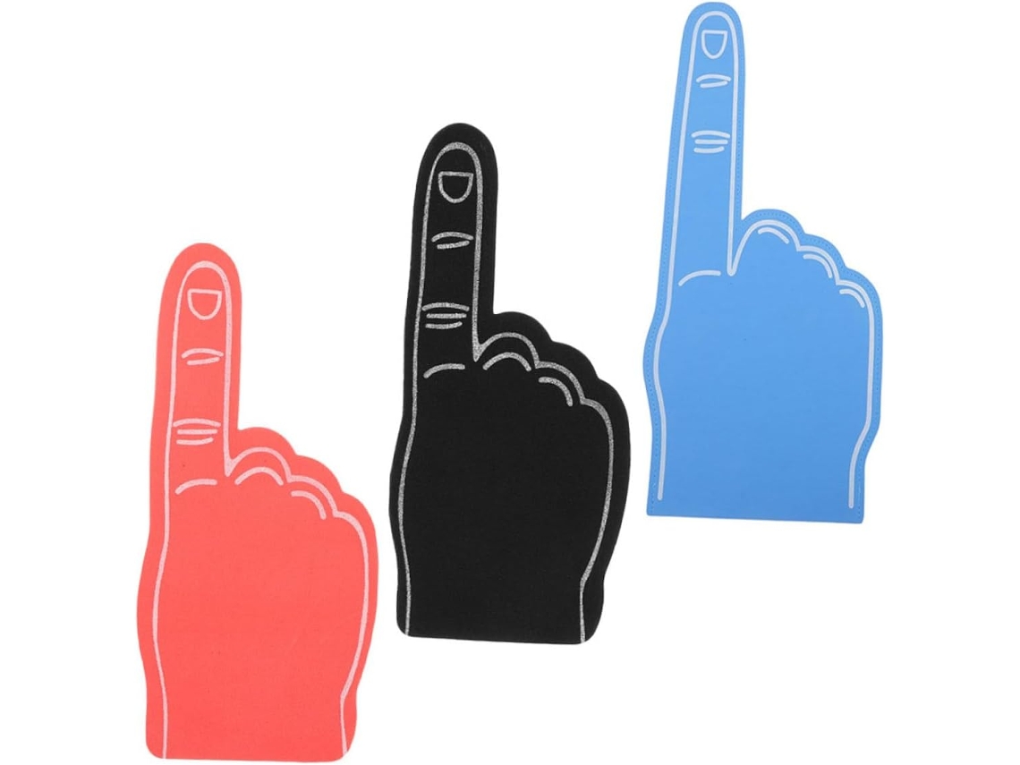 Conjunto De 3 Peças Dedos Espuma Para Líderes Torcida Toyandona, Acessórios Para Jogos Esportivos, Decorações Para