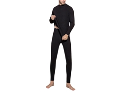 Conjunto de roupa íntima térmica masculina Mystdiy de cor sólida com gola média, modelo 2026.