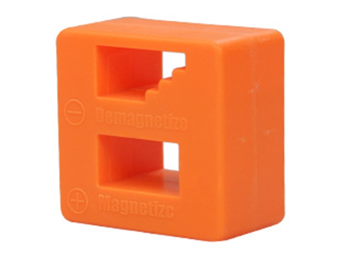 Bloque Magnetizador Desmagnetizador 2 Em 1 Ferramenta Magnética Para Pontas De Parafusadeira Acessórios De Metal Laranja