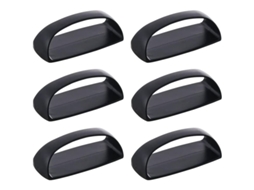 Mangas Autoadesivas para Armários, Gavetas, Geladeira, Portas de Vidro, Móveis (preto, 6 Peças) S/MARCA