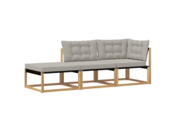Maison Exclusive - Conjunto De Sofás Para Exterior Branco E Cinzento-claro