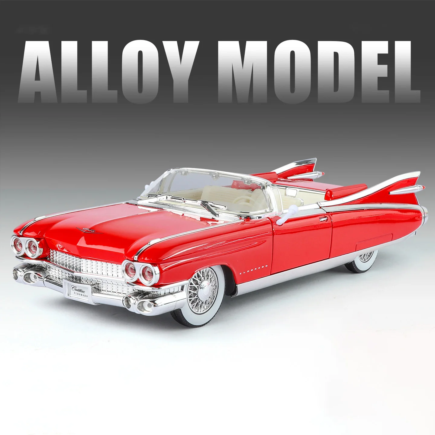 (vermelho) Miniatura De Carro Em Metal Fundido Na Escala 1:24 Com Efeitos De Som E Luz.